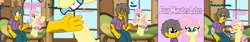 Size: 4096x690 | Tagged: safe, artist:haileykitty69, derpibooru import, fluttershy, human, pegasus, fluttermour, image, png, seymour skinner, the simpsons