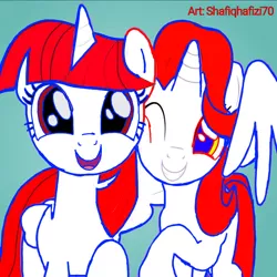 Size: 720x720 | Tagged: safe, artist:shafiqhafizi70, derpibooru import, oc, oc:indonisty, ponified, alicorn, pony, unicorn, female, image, indonesia, looking at you, malaysia, mare, nation ponies, photo, png, smiling, smiling at you