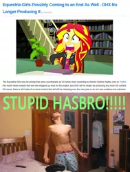 Size: 1364x1808 | Tagged: safe, derpibooru import, dhx media, edit, edited screencap, screencap, sunset shimmer, equestria daily, epic fails (equestria girls), eqg summertime shorts, equestria girls, end of g4, end of ponies, epic fail, fail, greatest freakout ever, image, jpeg, meme, stephen quire, the end of equestria girls