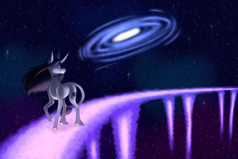 Size: 1280x854 | Tagged: safe, artist:moonwolf96, derpibooru import, oc, pony, unicorn, female, image, jpeg, mare, solo, space