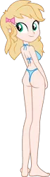 Size: 441x1550 | Tagged: suggestive, artist:invisibleink, derpibooru import, oc, oc:invisibleinkdoodles, ass, barefoot, bikini, butt, clothes, feet, image, looking at you, png, swimsuit, vector