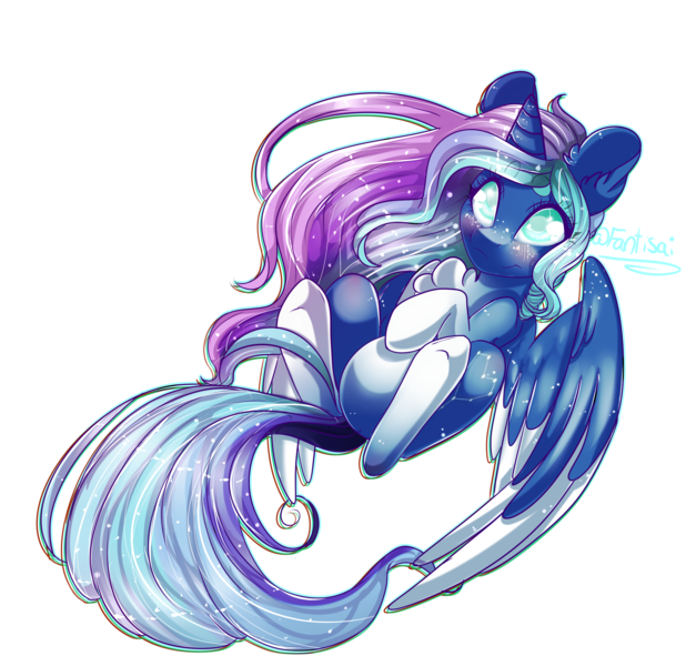 Size: 4019x3901 | Tagged: safe, artist:fantisai, derpibooru import, oc, unofficial characters only, alicorn, pony, alicorn oc, coat markings, colored wings, ear fluff, ethereal mane, horn, image, png, simple background, socks (coat marking), solo, starry mane, transparent background, two toned wings, wings