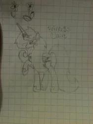 Size: 1536x2048 | Tagged: safe, artist:zombietator, derpibooru import, oc, oc:claire, unofficial characters only, alicorn, pony, alicorn oc, female, graph paper, hoof shoes, horn, image, jpeg, lineart, mare, traditional art, wings