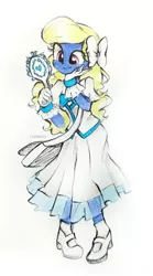 Size: 1898x3403 | Tagged: safe, artist:liaaqila, derpibooru import, oc, oc:azure/sapphire, equestria girls, clothes, crossdressing, dress, femboy, image, jpeg, male, mirror, pokémon