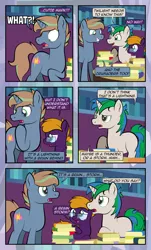 Size: 1920x3169 | Tagged: safe, artist:alexdti, derpibooru import, oc, oc:marco, oc:purple creativity, oc:umberto, unofficial characters only, pegasus, pony, unicorn, comic:quest for friendship, glasses, image, jpeg