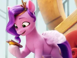 Size: 1072x805 | Tagged: safe, derpibooru import, screencap, pipp petals, pony, my little pony: a new generation, spoiler:my little pony: a new generation, cute, female, g5, image, jpeg, mare, phone, pippbetes, solo, weapons-grade cute