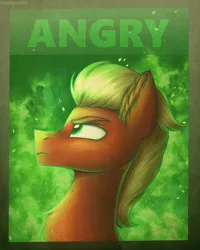Size: 2400x3000 | Tagged: safe, artist:darklight1315, derpibooru import, earth pony, pony, my little pony: a new generation, spoiler:g5, spoiler:my little pony: a new generation, deputy sprout, ear fluff, emperor sprout, fire, g5, green fire, image, png, poster, solo
