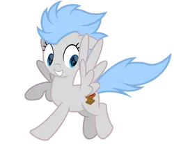 Size: 2800x2400 | Tagged: safe, artist:ponkus, derpibooru import, oc, oc:arctic charm, pegasus, pony, fallout equestria, female, flying, grin, happy, image, mare, png, smiling, solo