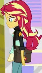 Size: 1920x3281 | Tagged: safe, derpibooru import, screencap, sunset shimmer, equestria girls, mirror magic, spoiler:eqg specials, bag, clothes, cropped, female, geode of empathy, image, jacket, jewelry, jpeg, leather, leather jacket, magical geodes, necklace, solo