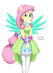 Size: 683x936 | Tagged: safe, artist:astevenamedwolf, derpibooru import, fluttershy, equestria girls, crystal guardian, crystal wings, female, image, png, ponied up, simple background, solo, transparent background, wings