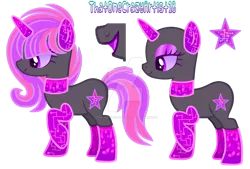 Size: 1280x866 | Tagged: safe, artist:venomous-cookietwt, derpibooru import, oc, oc:neon star, pony, unicorn, bald, female, image, mare, png, simple background, solo, transparent background