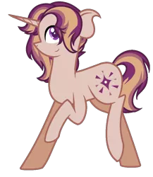 Size: 896x1030 | Tagged: safe, artist:gallantserver, derpibooru import, oc, oc:sunrise spark, pony, unicorn, female, image, magical lesbian spawn, mare, offspring, parent:starlight glimmer, parent:sunset shimmer, parents:shimmerglimmer, png, simple background, solo, transparent background