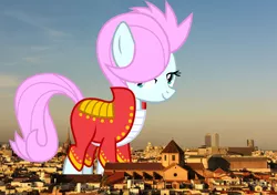 Size: 2230x1570 | Tagged: safe, artist:vector-brony, derpibooru import, soigne folio, earth pony, pony, barcelona, female, giant pony, giant/macro earth pony, giantess, highrise ponies, image, irl, macro, mare, mega giant, photo, png, ponies in real life, spain