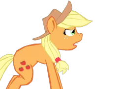 Size: 1280x931 | Tagged: safe, artist:benpictures1, artist:chedx, derpibooru import, edit, applejack, earth pony, pony, comic:the storm kingdom, my little pony: the movie, angry, applejack's hat, cowboy hat, cute, female, freckles, hat, image, implied tempest shadow, inkscape, jackabetes, mare, png, teeth, vector