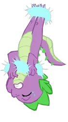 Size: 800x1419 | Tagged: safe, artist:benpictures1, artist:chedx, derpibooru import, spike, dragon, comic:the storm kingdom, my little pony: the movie, bad end, crying, crystal of light, image, inkscape, png, solo, upside down, vector