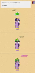 Size: 504x1056 | Tagged: safe, artist:verve, derpibooru import, twilight sparkle, twilight sparkle (alicorn), alicorn, fish, genie, pony, ask genie twilight, ask, comic, female, geniefied, image, mare, pixel art, png, silly, silly pony, solo