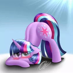 Size: 2000x2000 | Tagged: safe, artist:aryatheeditor, derpibooru import, sci-twi, twilight sparkle, ponified, pony, unicorn, equestria girls, blue eyes, blushing, cute, cutie mark, digital art, element of magic, equestria girls ponified, face down ass up, female, full body, geode of telekinesis, glasses, headcanon, heterochromia, horn, image, jacko challenge, jpeg, magical geodes, meme, nerd, powerful sparkle, shy, twiabetes, unicorn sci-twi