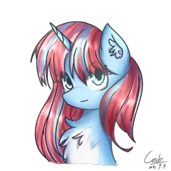 Size: 1080x1080 | Tagged: safe, artist:starflashing twinkle, derpibooru import, oc, unofficial characters only, pony, unicorn, blue eyes, chest fluff, cute, ear fluff, eye clipping through hair, horn, image, looking at you, png, simple background, solo, transparent background, unicorn oc