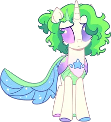 Size: 2060x2251 | Tagged: safe, artist:kurosawakuro, derpibooru import, oc, changepony, hybrid, female, image, magical lesbian spawn, offspring, parent:princess celestia, parent:queen chrysalis, parents:chryslestia, png, simple background, solo, transparent background