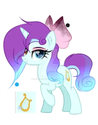 Size: 1920x2458 | Tagged: safe, artist:stardustshadowsentry, derpibooru import, oc, pony, unicorn, bow, female, hair bow, heterochromia, image, mare, png, simple background, solo, transparent background