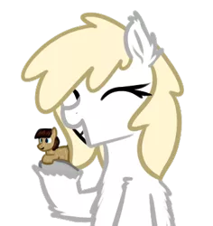 Size: 339x359 | Tagged: safe, artist:neuro, derpibooru import, oc, oc:whittlehoof, unofficial characters only, pony, taiga pony, aryan pony, chest fluff, ear fluff, eyes closed, female, figurine, hoof hold, image, mare, png, simple background, transparent background, unshorn fetlocks