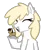 Size: 339x359 | Tagged: safe, artist:neuro, derpibooru import, oc, oc:whittlehoof, unofficial characters only, pony, taiga pony, aryan pony, chest fluff, ear fluff, eyes closed, female, figurine, hoof hold, image, mare, png, simple background, transparent background, unshorn fetlocks