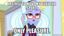 Size: 800x448 | Tagged: safe, derpibooru import, edit, edited screencap, screencap, sugarcoat, dance magic, equestria girls, spoiler:eqg specials, caption, image, image macro, jellystone, png, text