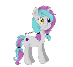 Size: 3293x3000 | Tagged: safe, artist:wrath-marionphauna, derpibooru import, oc, oc:luz, unicorn, heterochromia, image, pigtails, png, ponylatino, simple background, smiling, solo, transparent background