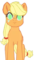Size: 1280x2252 | Tagged: semi-grimdark, artist:benpictures1, artist:chedx, derpibooru import, edit, applejack, earth pony, pony, comic:kingdom fall, comic:the storm kingdom, my little pony: the movie, bad end, brainwashing, crystal of light, female, hatless, image, inkscape, missing accessory, png, simple background, solo, transparent background, vector
