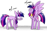 Size: 1500x1024 | Tagged: safe, artist:gnidagovnida, derpibooru import, twilight sparkle, twilight sparkle (alicorn), alicorn, pony, unicorn, :t, chest fluff, happy, image, jewelry, png, regalia, self ponidox, shrunken pupils, smiling, unicorn twilight