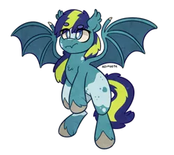 Size: 500x444 | Tagged: safe, artist:azimooth, derpibooru import, oc, unofficial characters only, bat pony, pony, bat pony oc, bat wings, image, png, simple background, solo, transparent background, wings