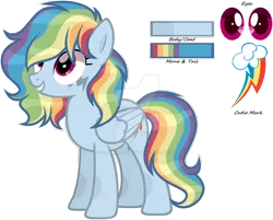 Size: 1280x1027 | Tagged: safe, artist:dayspringsentryyt, derpibooru import, rainbow dash, oc, pony, alternate design, base used, deviantart watermark, image, obtrusive watermark, png, simple background, solo, transparent background, watermark