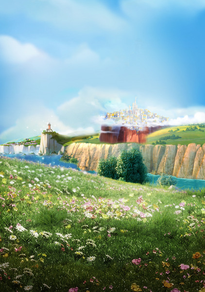 Size: 8386x11929 | Tagged: safe, alternate version, derpibooru import, g5, my little pony: a new generation, cloud, flower, grass, image, jpeg, maretime bay, no pony, official, outdoors, poster, scenery, sky, textless version, zephyr heights