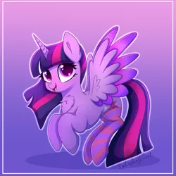 Size: 2000x2000 | Tagged: safe, artist:splashofsweet, derpibooru import, twilight sparkle, twilight sparkle (alicorn), alicorn, pony, chest fluff, clothes, cute, flying, image, looking at you, png, smiling, socks, solo, spread wings, striped socks, twiabetes, wings