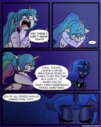 Size: 1272x1600 | Tagged: safe, artist:eggzeafanart, derpibooru import, princess celestia, princess luna, alicorn, pony, comic, crying, dialogue, eyes closed, image, lidded eyes, png, sad, teary eyes