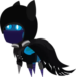 Size: 6112x6219 | Tagged: safe, artist:tikibat, derpibooru import, oc, oc:stardust, oc:stardust(cosmiceclipse), unofficial characters only, bat pony, pony, amputee, apocalypse, bat pony oc, bat wings, blue eyes, cloak, clothes, derpibooru exclusive, ear fluff, eyeshadow, fangs, goggles, hood, image, makeup, male, mask, membranous wings, png, prosthetic leg, prosthetic limb, prosthetics, simple background, slit eyes, slit pupils, socks, solo, stallion, striped socks, tattered, transparent background, wings