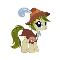 Size: 256x256 | Tagged: safe, derpibooru import, official, smart cookie, pony, clothes, feather, female, g4, gameloft, hat, icon, image, mare, png, shirt, simple background, solo, transparent background, video game