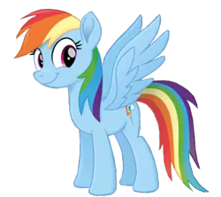 Size: 1280x1144 | Tagged: safe, artist:benpictures1, derpibooru import, rainbow dash, pegasus, pony, my little pony: the movie, :t, cute, dashabetes, female, image, mare, png, simple background, smiling, solo, spread wings, standing, transparent background, vector, wings