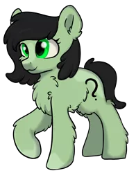 Size: 1576x2011 | Tagged: safe, artist:dumbwoofer, ponybooru import, oc, oc:anonfilly, oc:rolling stone, unofficial characters only, pony, taiga pony, /mlp/, chest fluff, cute, ear fluff, ears, female, filly, image, png, race swap, raised hoof, raised leg, simple background, solo, transparent background