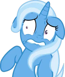 Size: 2529x3000 | Tagged: safe, artist:frownfactory, derpibooru import, trixie, pony, unicorn, to where and back again, do not want, faic, female, frown, high res, horn, image, lip bite, mare, png, scared, simple background, solo, transparent background, vector