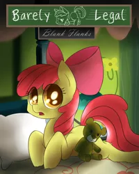 Size: 800x1000 | Tagged: suggestive, artist:crade, ponybooru import, apple bloom, earth pony, pony, blank flank, female, filly, foal, foalcon, image, jpeg, looking at you, solo, solo female, underage