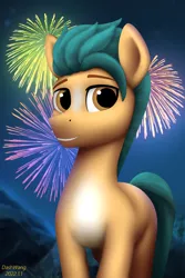 Size: 2000x3000 | Tagged: safe, alternate version, artist:dash wang, derpibooru import, hitch trailblazer, earth pony, pony, fireworks, g5, happy new year, happy new year 2022, holiday, image, new year, png