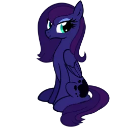 Size: 2000x2000 | Tagged: safe, artist:the smiling pony, derpibooru import, oc, oc:lunnaya stasya, unofficial characters only, pegasus, pony, derpibooru community collaboration, .svg available, 2022 community collab, freckles, image, looking at you, not luna, png, simple background, sitting, solo, transparent background, vector