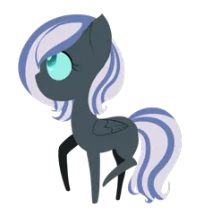 Size: 883x893 | Tagged: safe, artist:skullbow09, derpibooru import, oc, oc:nightdrop, unofficial characters only, pegasus, pony, female, image, magical lesbian spawn, offspring, parent:oc:nyx, parent:oc:snowdrop, parents:oc x oc, parents:snownyx, pegasus oc, png, simple background, solo, transparent background, wings