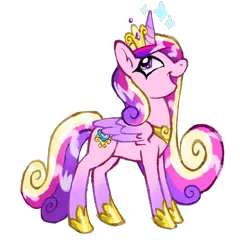 Size: 640x666 | Tagged: safe, artist:phobohobo, derpibooru import, princess cadance, alicorn, pony, female, gradient, image, jewelry, looking up, png, regalia, simple background, smiling, solo, sparkles, tiara, transparent background