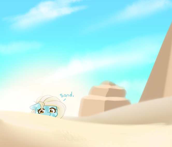 Size: 664x567 | Tagged: safe, artist:higgly-chan, derpibooru import, oc, unofficial characters only, crystal pony, pony, desert, image, png, sand, solo