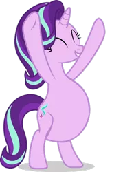 Size: 1280x1822 | Tagged: safe, artist:mlpfan3991, derpibooru import, starlight glimmer, pony, unicorn, bipedal, food baby, image, not pregnant, png, simple background, solo, stuffed belly, transparent background