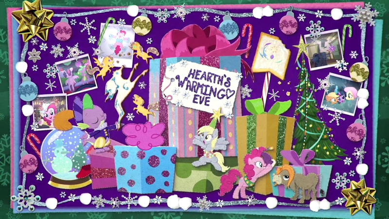 Size: 1000x563 | Tagged: safe, derpibooru import, applejack, cranky doodle donkey, derpy hooves, fluttershy, pinkie pie, spike, twilight sparkle, baby flurry heart's heartfelt scrapbook, image, png