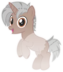 Size: 4000x4569 | Tagged: safe, artist:parclytaxel, derpibooru import, oc, oc:ghastly stitches, unofficial characters only, ghost, ghost pony, pony, undead, unicorn, derpibooru community collaboration, .svg available, 2022 community collab, absurd resolution, barbed wire, clothes, image, male, open mouth, png, see-through, simple background, smiling, solo, stallion, stitches, transparent background, transparent flesh, vector