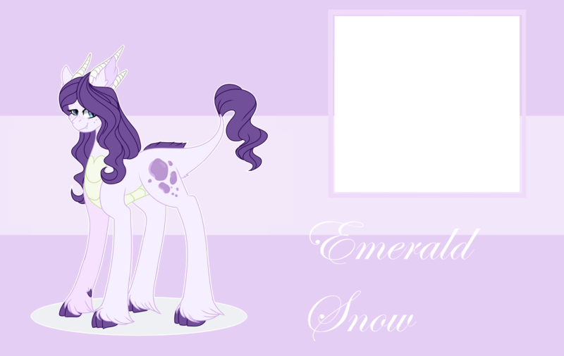 Size: 3081x1947 | Tagged: safe, artist:iheyyasyfox, derpibooru import, oc, oc:emerald snow, unofficial characters only, dracony, hybrid, claws, fangs, female, horns, image, interspecies offspring, offspring, parent:rarity, parent:spike, parents:sparity, png, solo